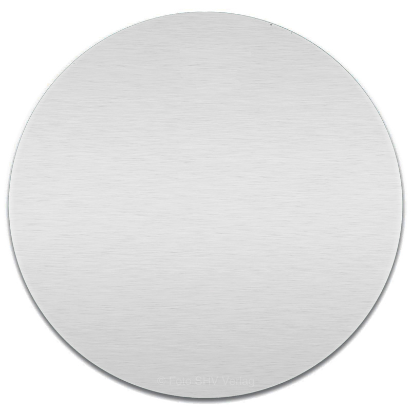 Alu Ronden, Plakette, d=30 x 1 mm, silber matt eloxiert, ohne Loch