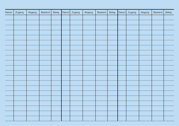 Lager-Kontrollkarte 115554-2