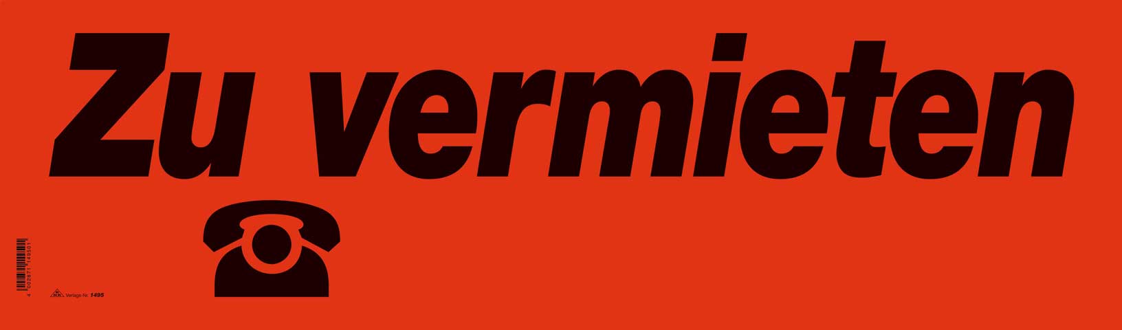 Plakat "Zu vermieten", Maße (BxH): 680 x 200 mm