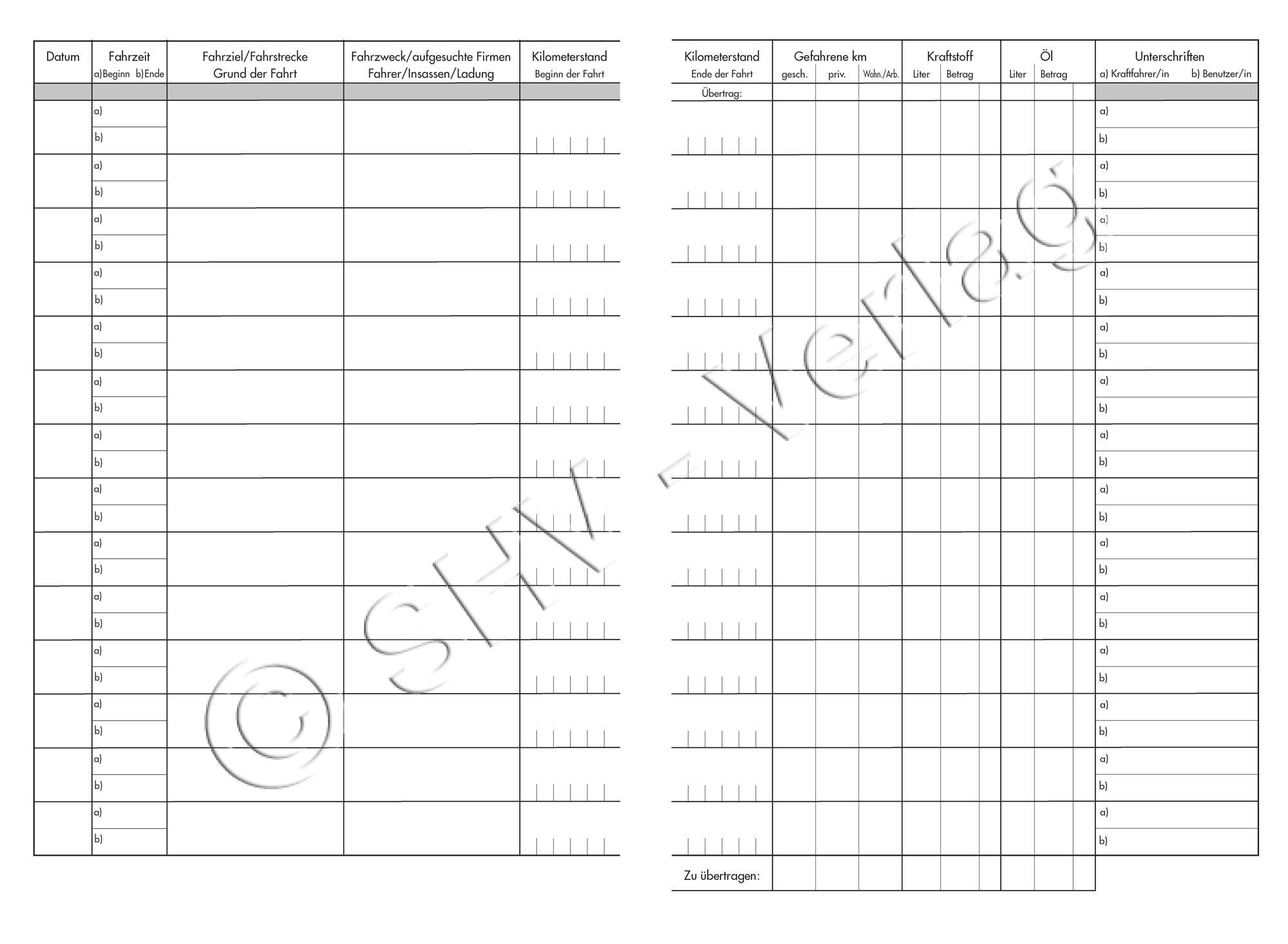 Fahrtenbuch-innendOHeV9hVDeH22 Fahrtenbuch für Kraftfahrzeuge A5
