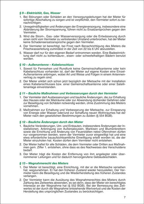 Mietbuch Wohnungsmietvertrag