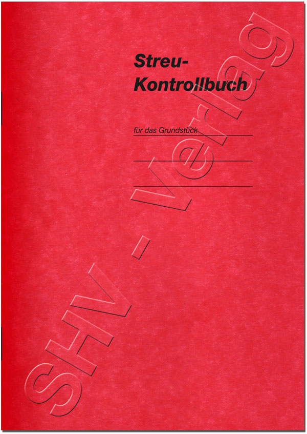 Streukontrollbuch für Grundstücke Umschlag