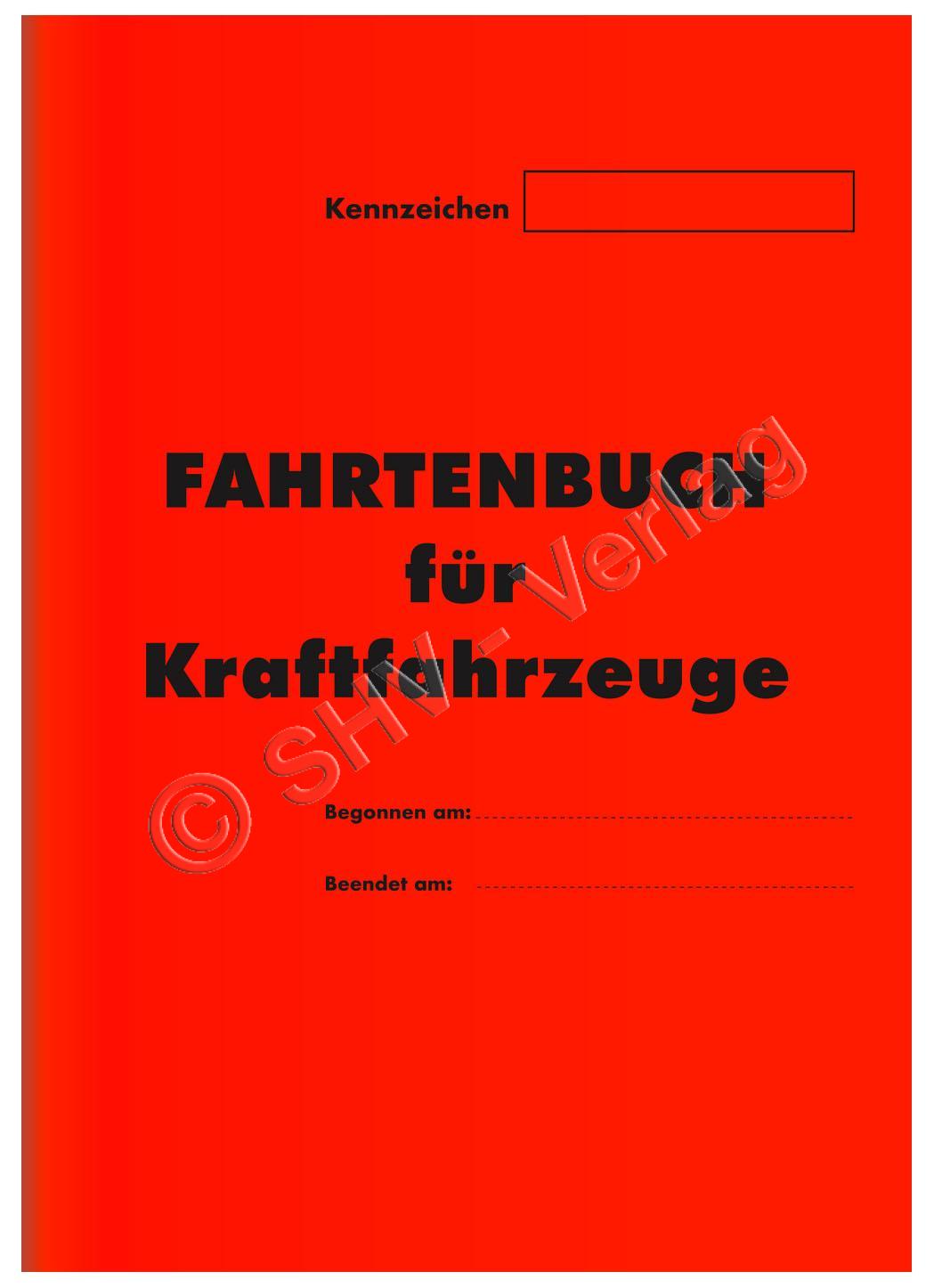 Fahrtenbuch für Kraftfahrzeuge A5