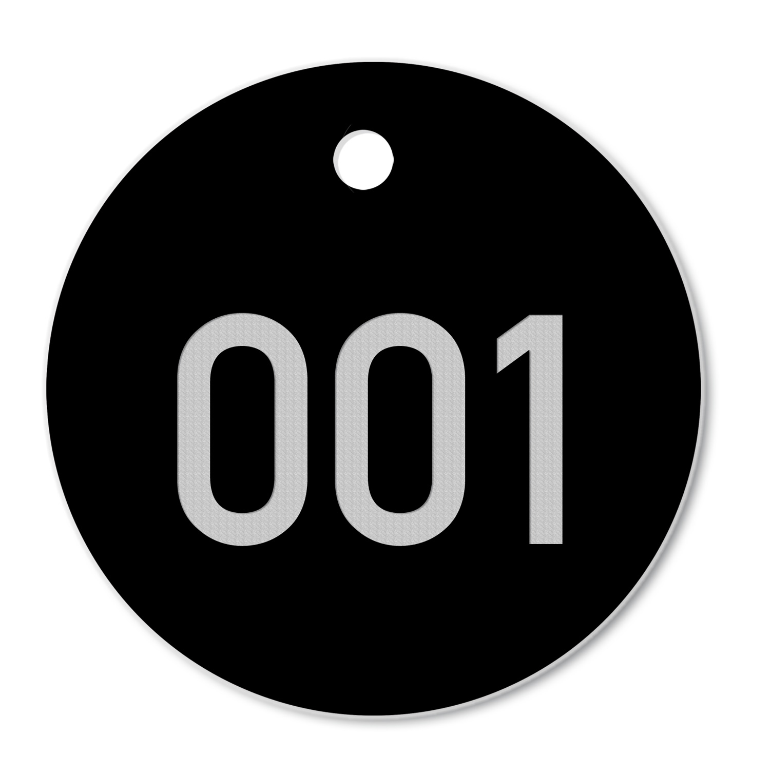 Baummarken Nummerierung Lasergravur schwarz, 40mm