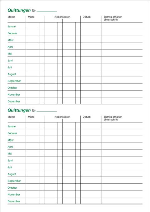 Mietbuch Wohnungsmietvertrag