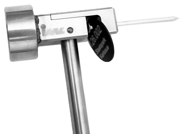 Einschlaghilfe-Baummarken-Metall-frei Einschlaghilfe aus Edelstahl, Pro-Version "Impactaid", 94 cm, Klick-System für Plaketten