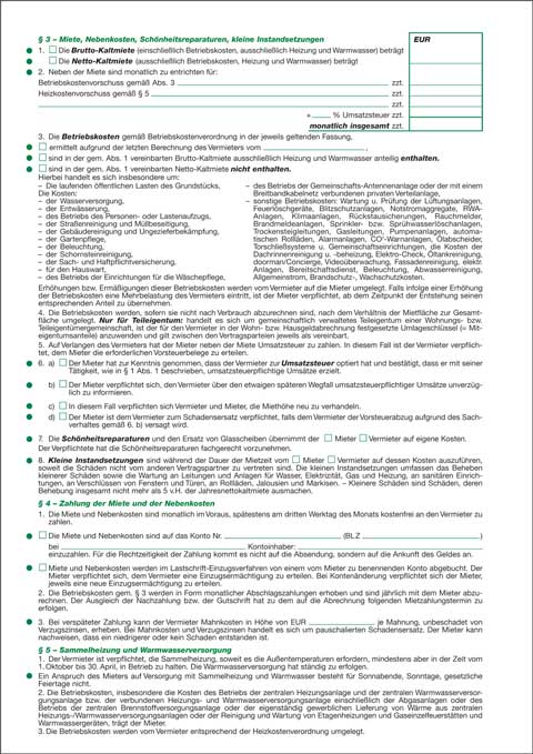 10 x Mietvertrag für Gewerberäume