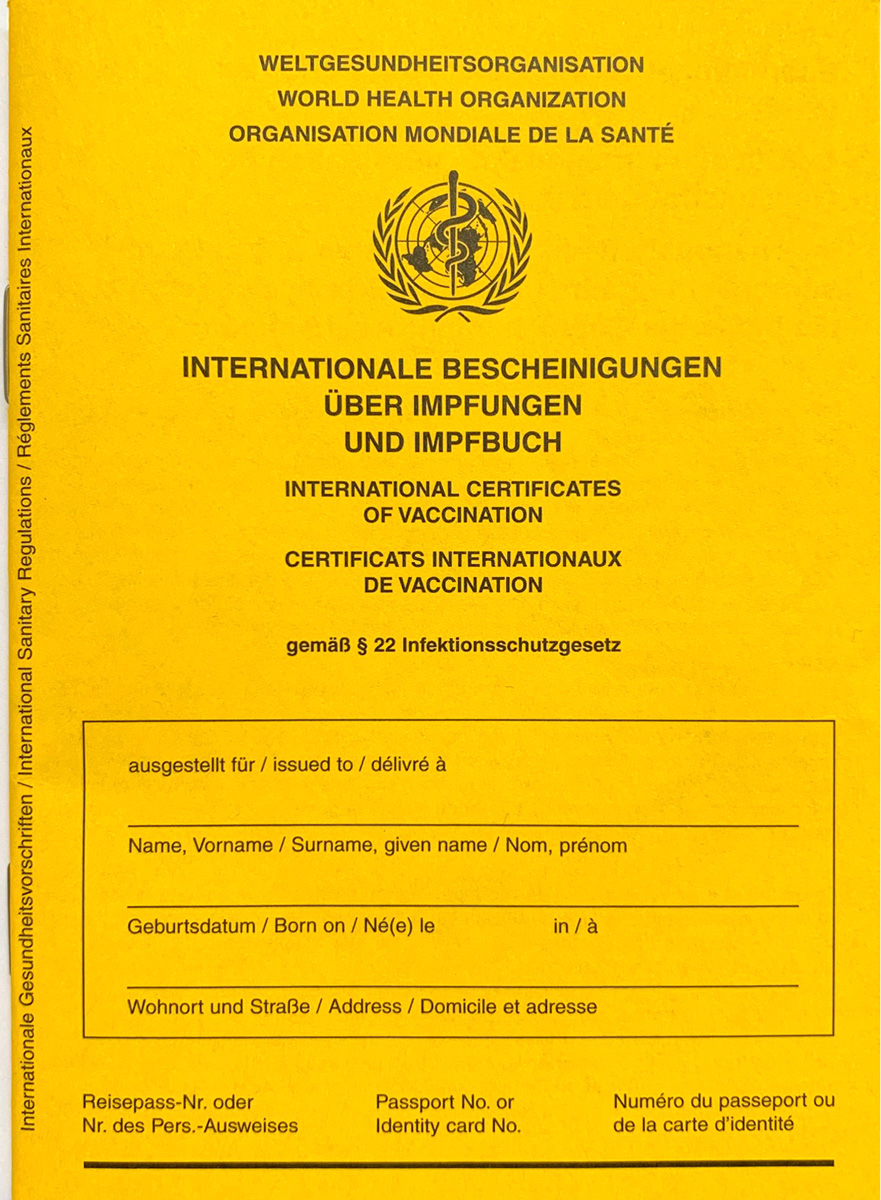 Internationale Bescheinigungen über Impfungen und Impfbuch S1