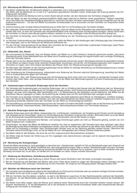 Mietvertrag für Gewerberäume - SD