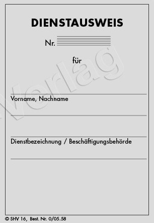 Dienstausweis für Behörden