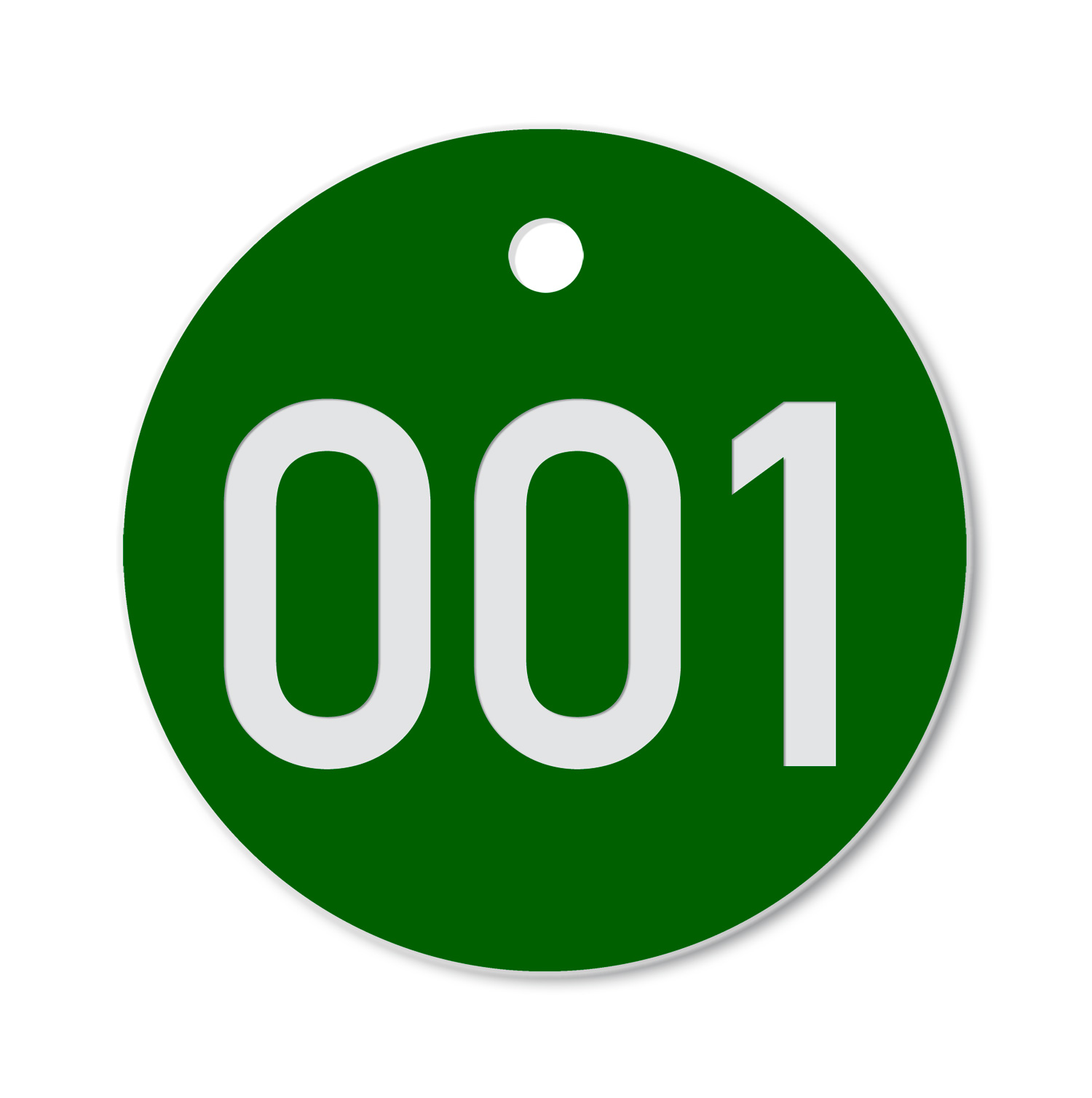 Baummarken Nummerierung Lasergravur grün