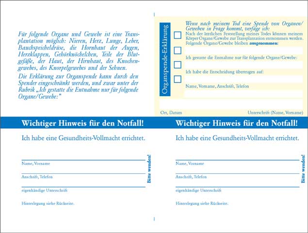 Gesundheitsvollmacht