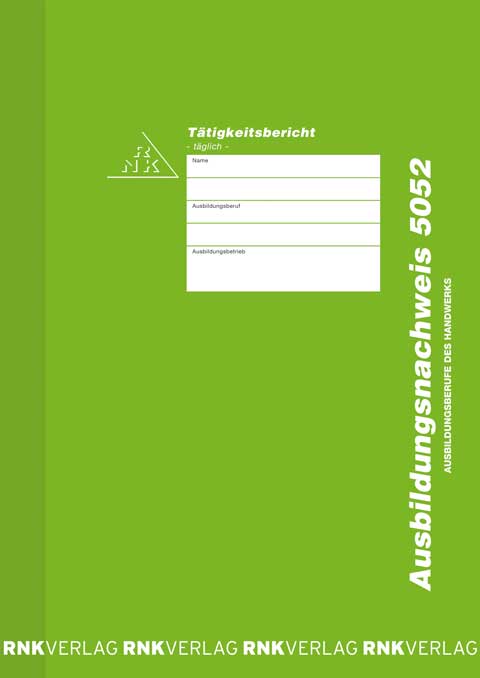 Ausbildungsnachweis - Heft täglich für das Handwerk