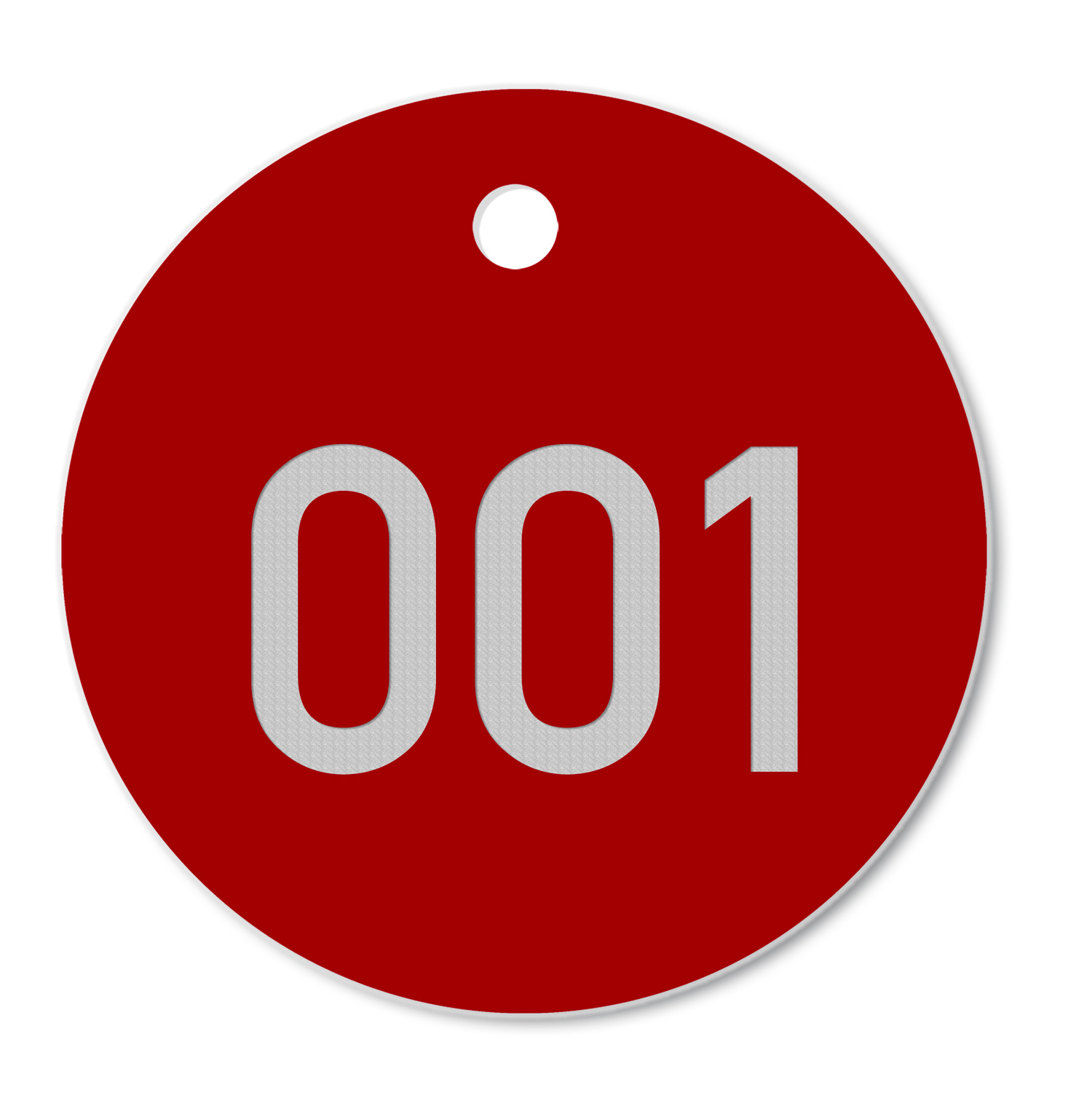 Baummarken Nummerierung Lasergravur rot,40mm