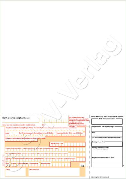 SEPA Überweisung/Zahlschein