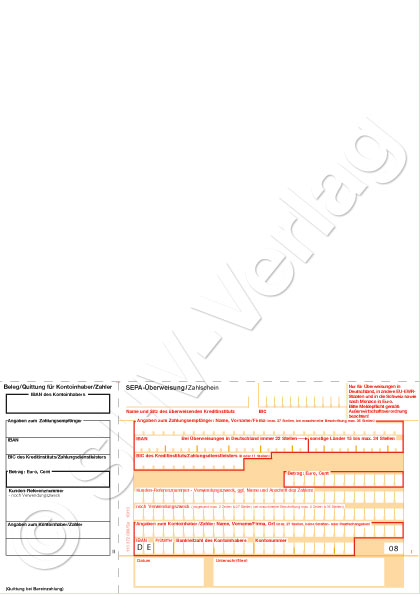 SEPA Überweisung/Zahlschein