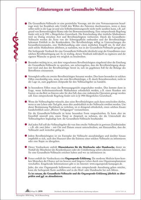 Gesundheitsvollmacht