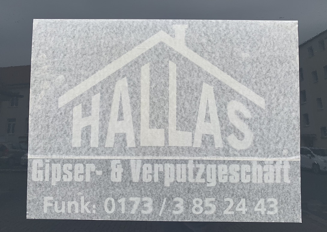 Klebebuchstaben 1 Tape Fahrzeugbeschriftung Logo