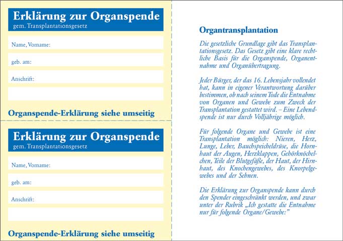 Persönlicher Testament-Brief
