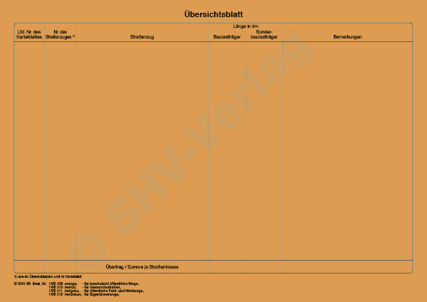 Übersichtsblatt für beschränkt-öffentliche Wege- und Plätze