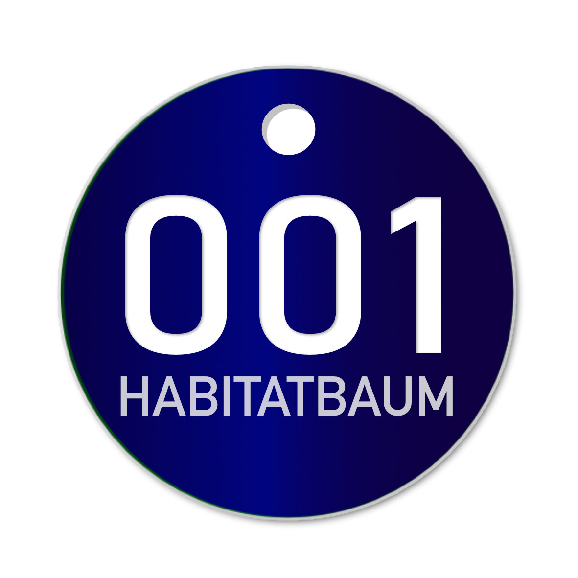 SHV_354_blau_HabitatbaumaHHG6tQqz9quX Habitatbaum Baummarke, Alu Plakette blau eloxiert, ø 40mm