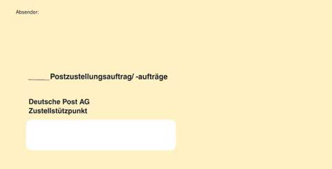 Zustellungsumschlag Format 235 x 120 mm - mit Sichtfenster