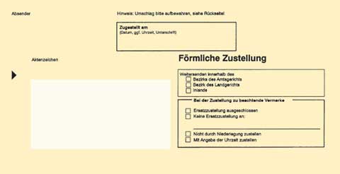 Zustellungsumschlag Format DIN Lang - mit Sichtfenster