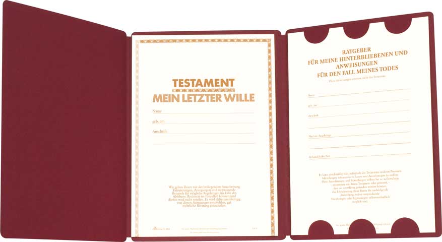 Mappe "Mein Testament"