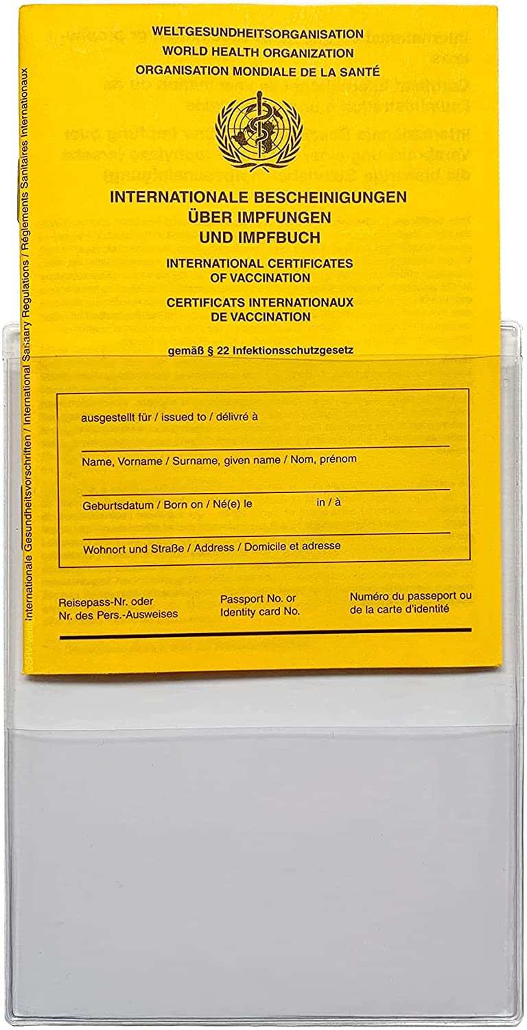 Impfbuch, Impfausweis, Impfpass mit passender Schutzhülle Internationale  Bescheinigungen über Impfungen Ausführung 21 mit Covid-19 Impfung, SHV-Verlag