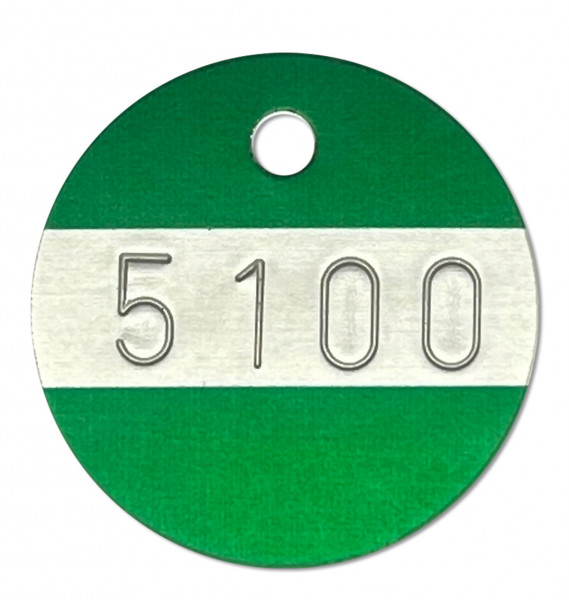 Ronden 30 mm, Baummarken nummeriert gruen-silber Seite 1